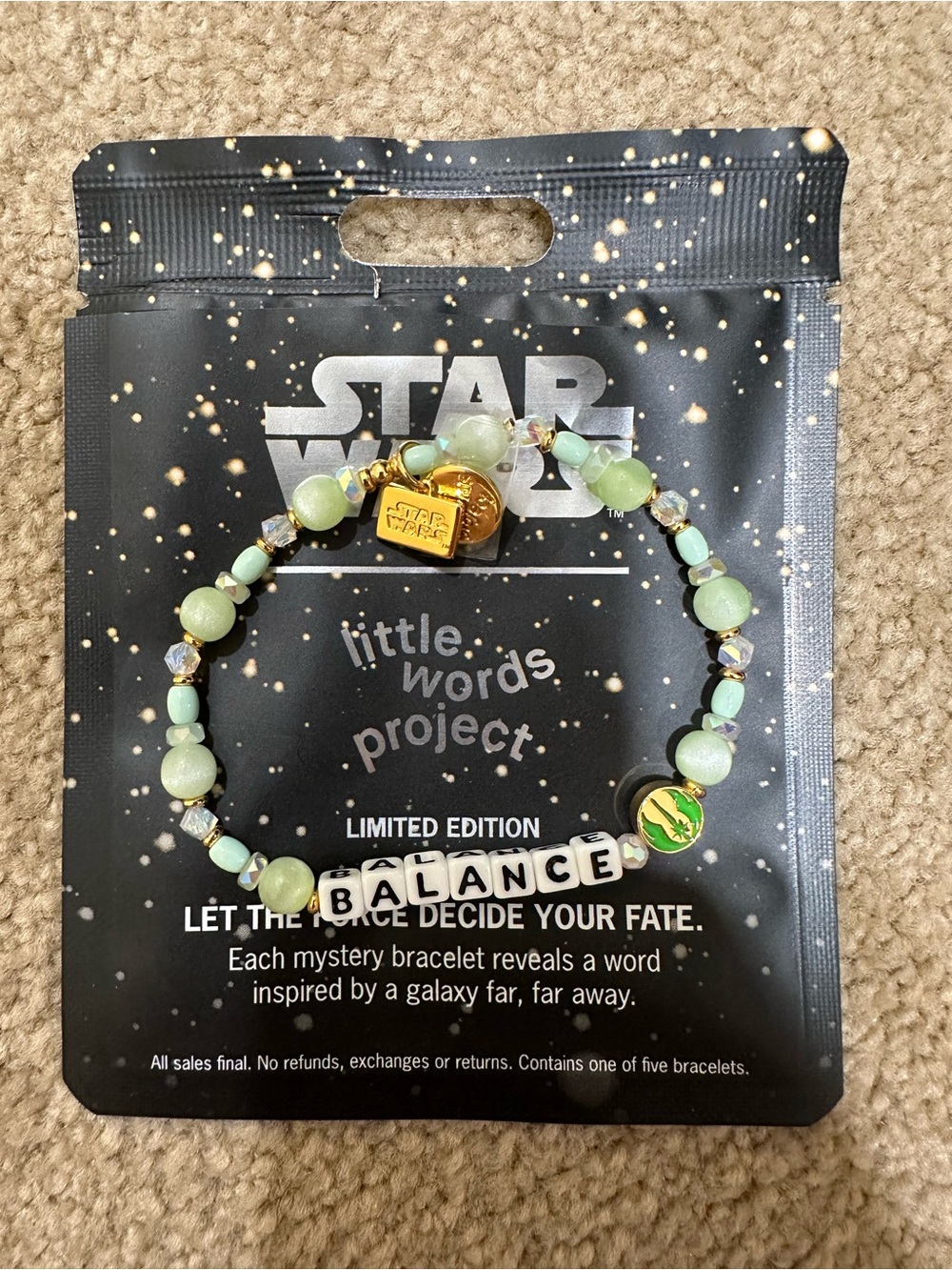 Little Words Project x Star Wars 'Balance' Bracelet May the 4th Mystery Pack